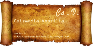 Csizmadia Vaszilia névjegykártya